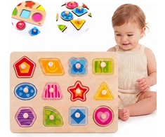 Dėlionė Tooky Toys Žaislų žaislų galvosūkis Montessori mokymosi figūros su kaiščių figūromis