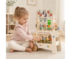Tooky Toys TOOKY TOY Montessori medinis sodo vežimėlis 57 vnt.