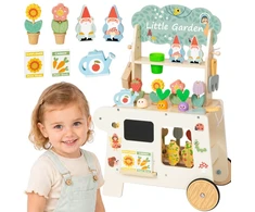 Tooky Toys TOOKY TOY Montessori medinis sodo vežimėlis 57 vnt.