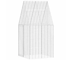 Triušių narvas Sidabro 100 x 100 x 210 cm Cinkuota plienas