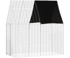 Triušių narvas Sidabro 200 x 100 x 210 cm Cinkuota plienas