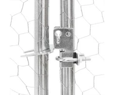 vištienos bėgimas su stogu 2,5x10x2,25 m cinkuoto plieno