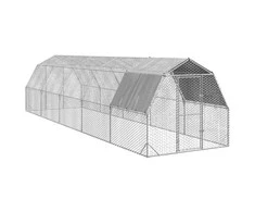 vištienos bėgimas su stogu 2,5x10x2,25 m cinkuoto plieno