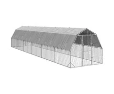 vištienos bėgimas su stogu 2,5x12x2,25 m cinkuoto plieno