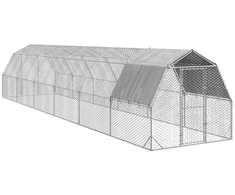 vištienos bėgimas su stogu 2,5x12x2,25 m cinkuoto plieno