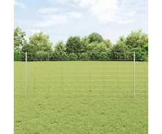 Lauko laukinė tvora su stulpais 50 x 1 m Galvanizuotas plienas