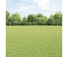 Lauko laukinė tvora su stulpais 100 x 0,8 m Sidabrinė Tinklelis
