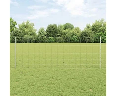 Lauko laukinė tvora su stulpais 100 x 0,8 m Sidabrinė Tinklelis