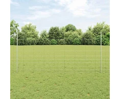 Lauko laukinė tvora su stulpais 50 x 1,2 m Sidabrinė Tinklelis
