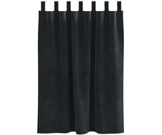 Užtemdymo užuolaidos 2 pcs Juoda 140 x 140 cm Aksomas
