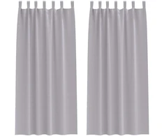 Užuolaidos su žiedais, blokuojančios šviesą 2 pcs Metalo pilka