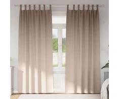 Užuolaidos su žiedais, blokuojančios šviesą 2 pcs Taupe