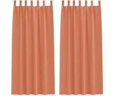 Užuolaidos su žiedais, blokuojančios šviesą 2 pcs Terakotos