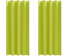 Užuolaidos su žiedais, blokuojančios šviesą 2 pcs Žalia