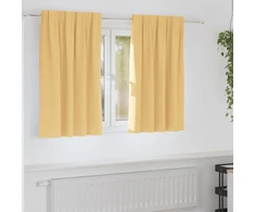 Užuolaidos su žiedais, blokuojančios šviesą 2 pcs Smėlio