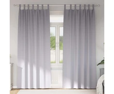 Užuolaidos su žiedais, blokuojančios šviesą 2 pcs Metalo pilka