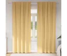 Užuolaidos su žiedais, blokuojančios šviesą 2 pcs Smėlio