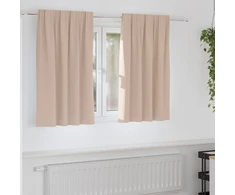 Užuolaidos su žiedais, blokuojančios šviesą 2 pcs Taupe
