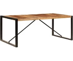 Valgomojo stalas, 200x100x75cm, rausv. dalb. medienos masyvas