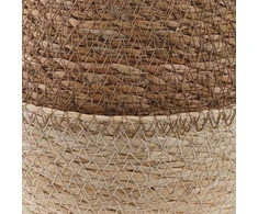 Vazonas su rankenomis 2 pcs Balta Ø 22 x 20 cm 100% Jūros žolė