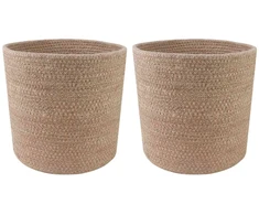 Vazonų rinkinys 2 pcs Natūrali Ø 21 x 21 cm 100% Tossa Džiutas