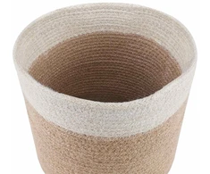 Vazonų rinkinys 2 pcs Natūrali ir Balta Ø 21 x 21 cm