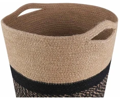 Vazonų rinkinys 2 pcs Natūrali ir juoda Ø 28 x 28 cm