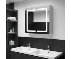 Veidrodinė vonios spintelė su LED apšvietimu, 80x12,2x68cm