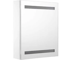 Veidrodinė vonios spintelė su LED apšvietimu, 50x13,5x60 cm