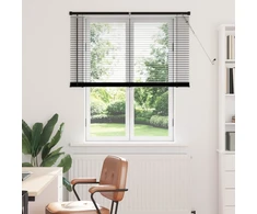 Venecijos žaliuzės Juodas 150 x 120 cm 25 mm PVC