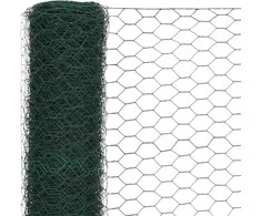 Vielinis tinklas viščiukams su PVC danga, žalias, 25x1,5m