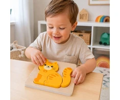 Viga Toys VIGA medinė dėlionė Imbierinis kačiukas