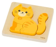 Viga Toys VIGA medinė dėlionė Imbierinis kačiukas