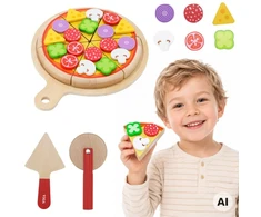 Viga Toys VIGA medinis picos pjaustyklės virtuvės rinkinys 27 d. vaikams nuo 18 mėn.