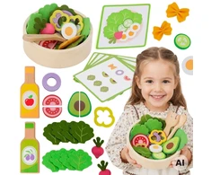 Viga Toys VIGA medinis salotų gaminimo rinkinys 18 mėn.+
