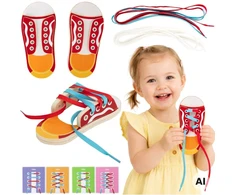Viga Toys VIGA Mokymės raištelių rišimo 3+
