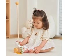 Viga Toys VIGA PolarB medinė žąsis ant pagaliuko vaikams nuo 12 mėn.