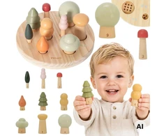 Viga Toys VIGA POLARB medinis dėlionės rūšiuoklis Miško medžiai mokymasis skaičiuoti 1-9 18+