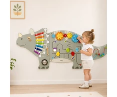 Viga Toys VIGA triceratopso veiklos sieninė panelė nuo 18 mėn.