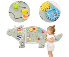 Viga Toys VIGA triceratopso veiklos sieninė panelė nuo 18 mėn.
