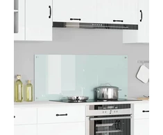 Virtuvės atbraila Balta 120 x 50 cm grūdintas stiklas