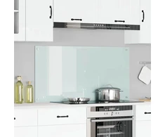 Virtuvės atbraila Balta 120 x 60 cm grūdintas stiklas
