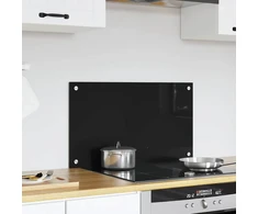 Virtuvės atbraila Juoda 70 x 40 cm grūdintas stiklas