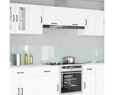 Virtuvės atbraila 2 pcs Balta 120 x 40 cm grūdintas stiklas