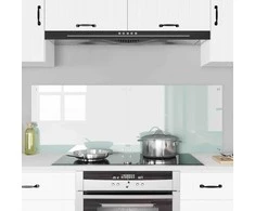 Virtuvės atbraila 2 pcs Balta 70 x 50 cm grūdintas stiklas