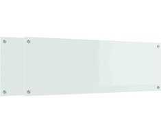 Virtuvės atbraila 2 pcs Balta 120 x 40 cm grūdintas stiklas