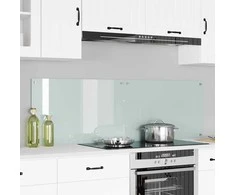 Virtuvės atbraila 2 pcs Balta 80 x 50 cm grūdintas stiklas