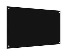 Virtuvės atbraila 2 pcs Juoda 100 x 60 cm grūdintas stiklas