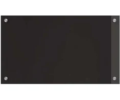 Virtuvės atbraila 2 pcs Juoda 70 x 40 cm grūdintas stiklas
