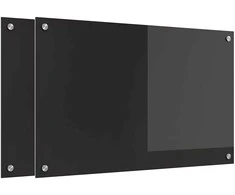 Virtuvės atbraila 2 pcs Juoda 80 x 50 cm grūdintas stiklas